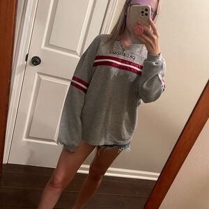 Vintage Oklahoma waffle knit long sleeve shirt